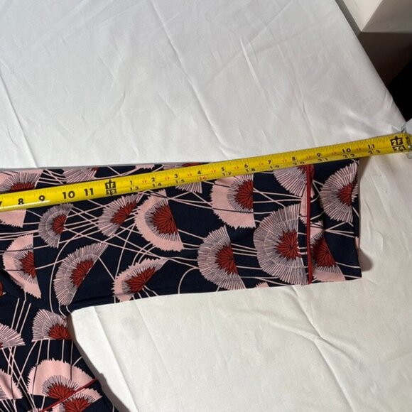 BCBGMaxAzria Boho Floral Navy Fall Holiday Work Midi Dress Size Medium - Picture 10 of 12